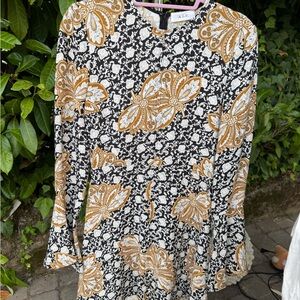 A.L.C. printed long bell Sleeve dress
